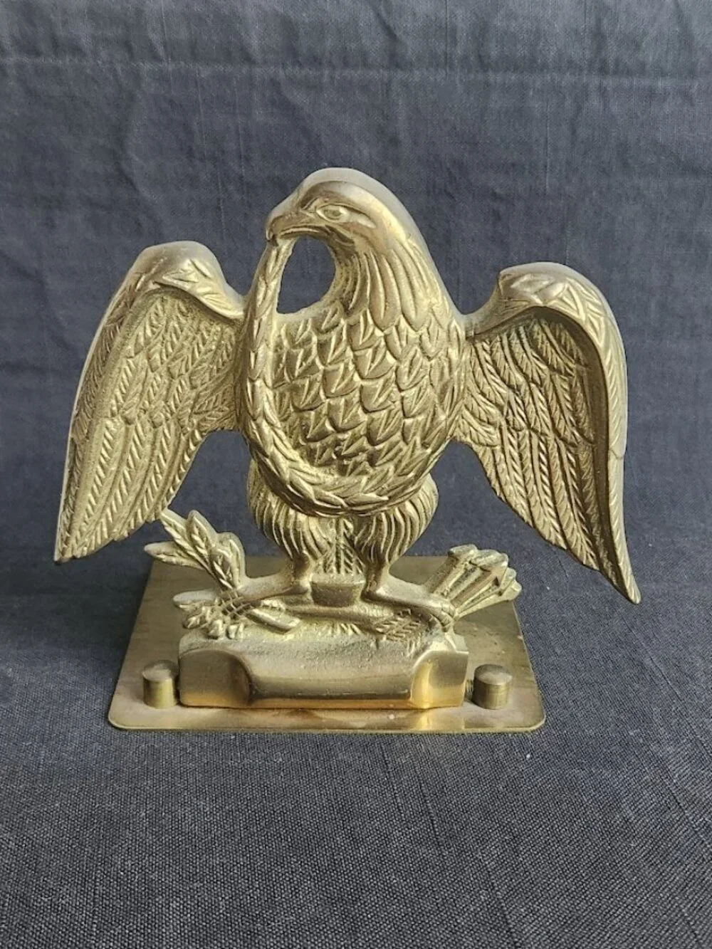 Patriot Eagle Liberty Federal Brass Folding Bookend